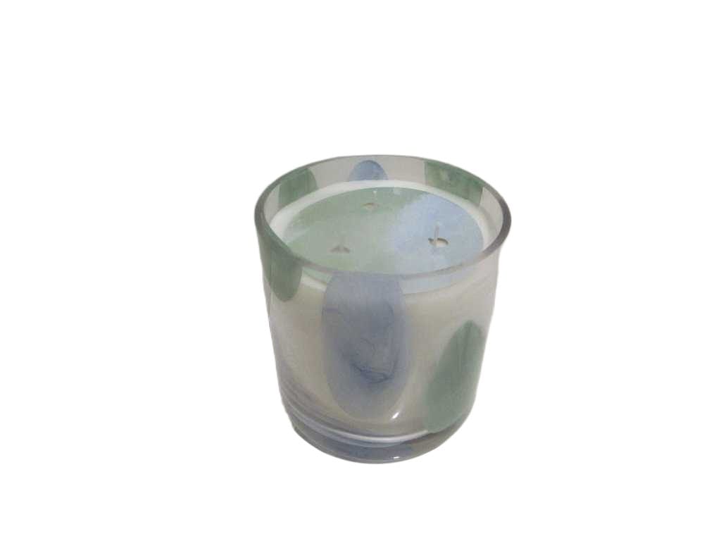 Candle Glass Bottle Gift Box White Lotus Moq:1200pcs White Lotus Blue 1000g