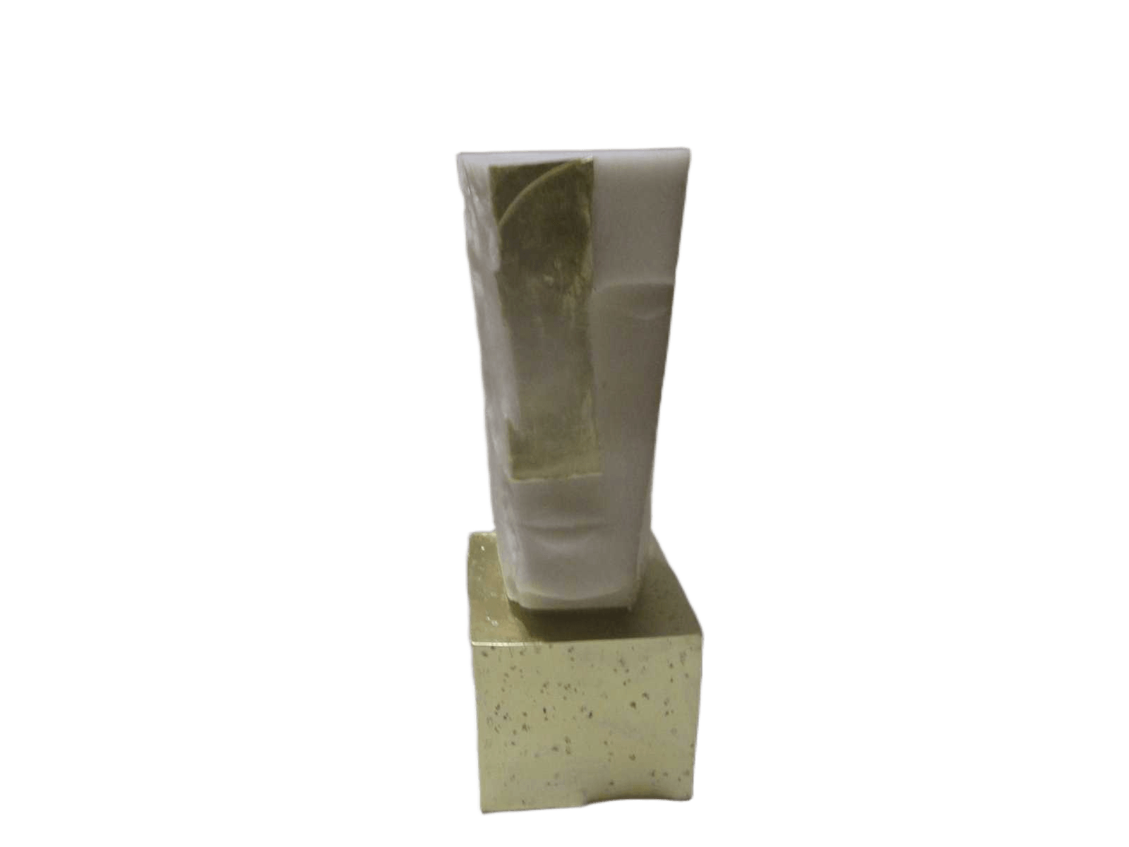 Figurine Decor Resin Cream + Gold Full Resin 17.5x15x44