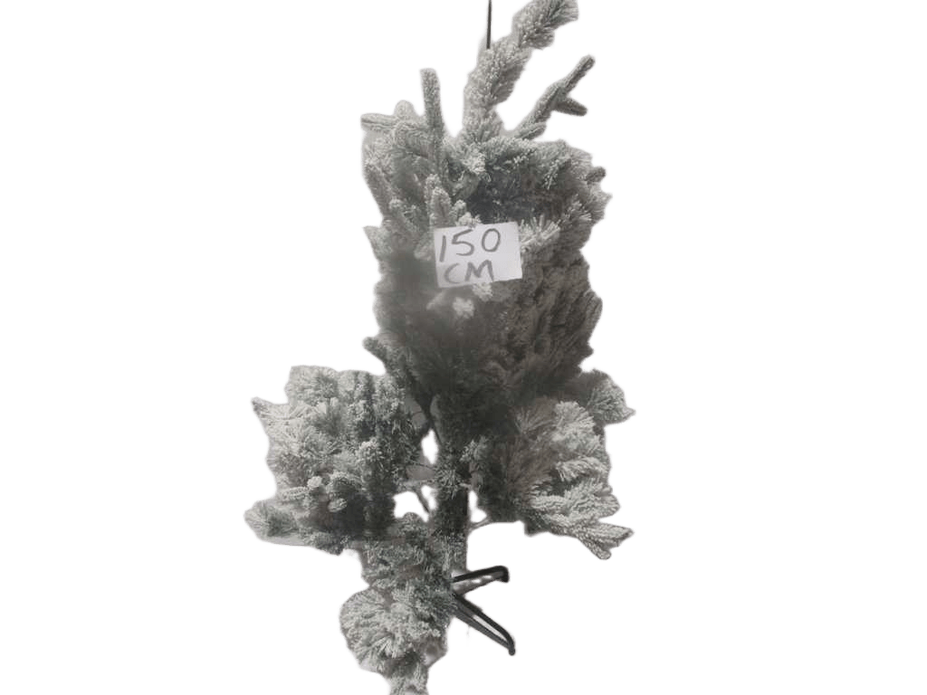 Tree Snow Hinged 5 Branches 3d Pe + Needle+ Pvc, Bullet Tips, 7cm* 100micron 450 Tips Steel Tube Size&stand Size:40cm Bottom Size 98cm 150cm/5ft