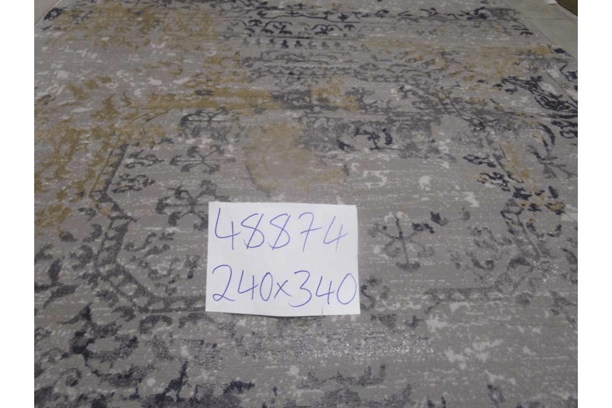 Carpet 240x340 Flosh And Shrink 400,000 Pts/Sqm 11 Mm Pile Height 2,300 Grm/Sqm Gray/Gold Brn/Blue