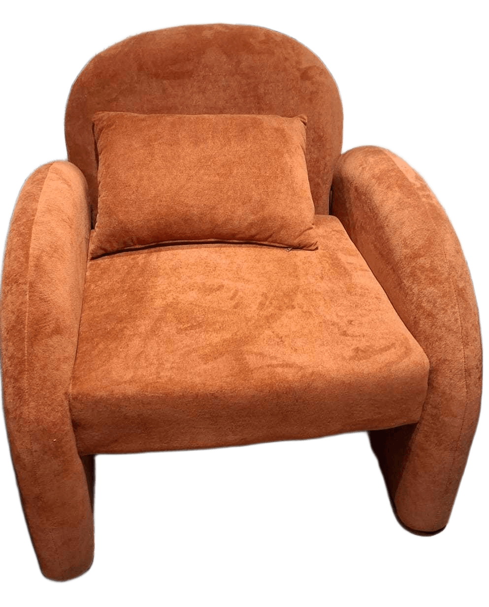 Armchair Fabric Terracotta Kd With Wood Frame + 1 Rectangular Pillow ( 227 Pcs In 1 Container ) A62627-11