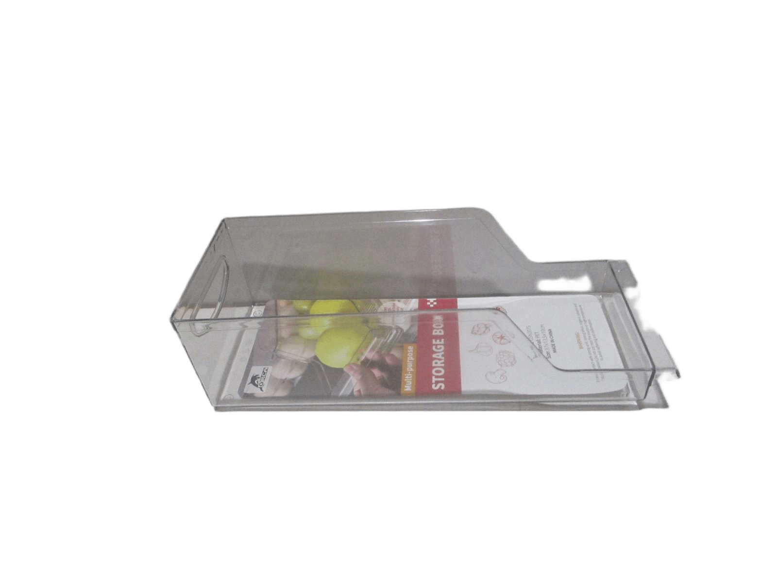 Storage Box Pet With Handle 390g Color Sticker Clear 37x13.5x10