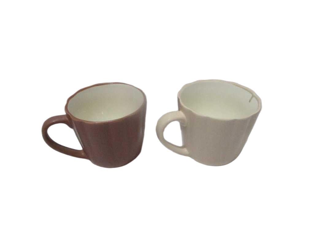 Mug Stoneware Stock Qty: 7200pcs 2 Colors Ass Cream Taupe 13oz/390ml D:10cm H:8.5cm