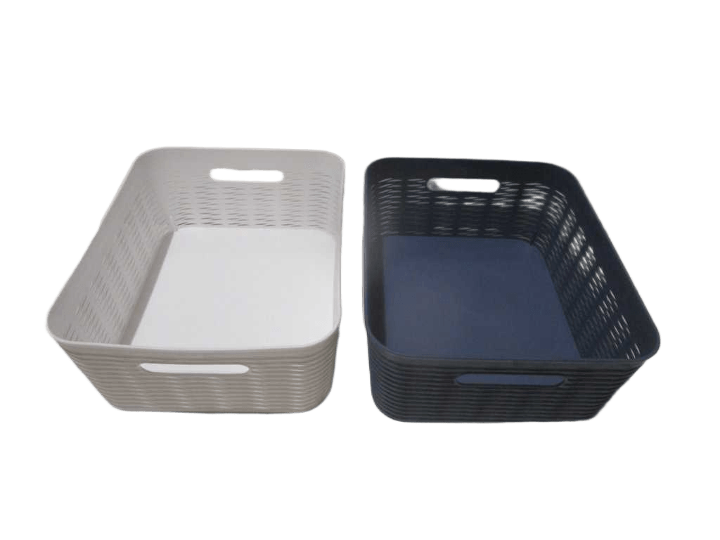 Laundry Basket Pp 336.8g Blue White Ass 34x28x13