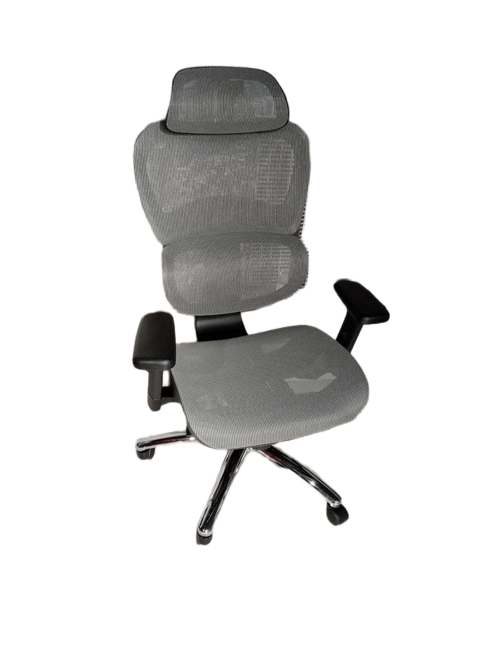 High Back Office Chair Grey- Black Frame