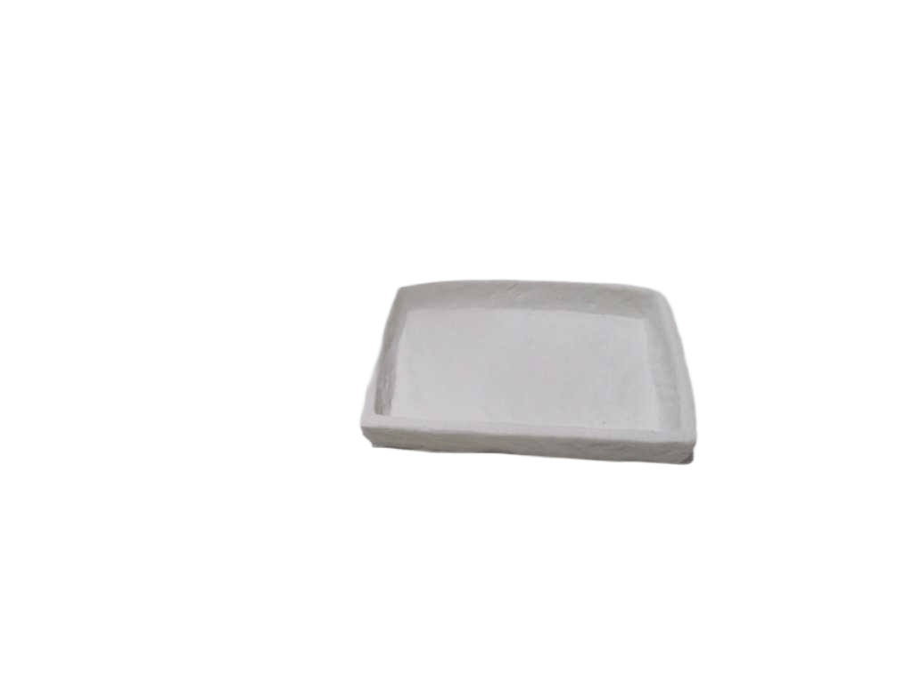 Dish Soap Polyresin Rectangular Effet Pierre - White