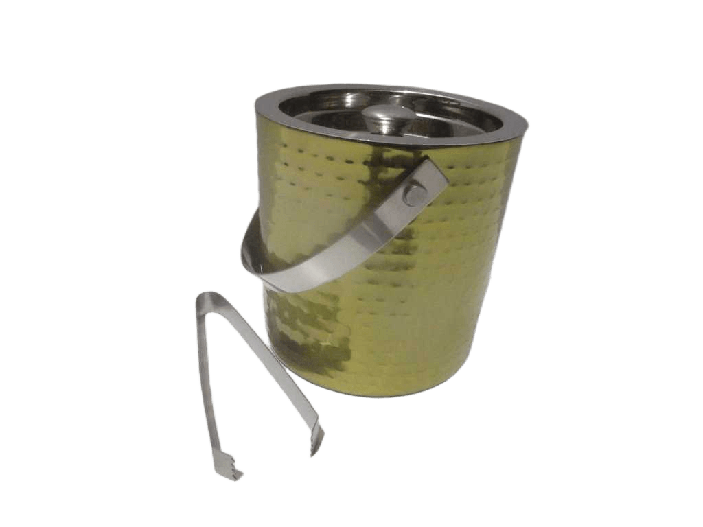Ice Bucket With Lid Stainless Steel Double Wall / Lid Single Wall With Tong - Metal Handle
