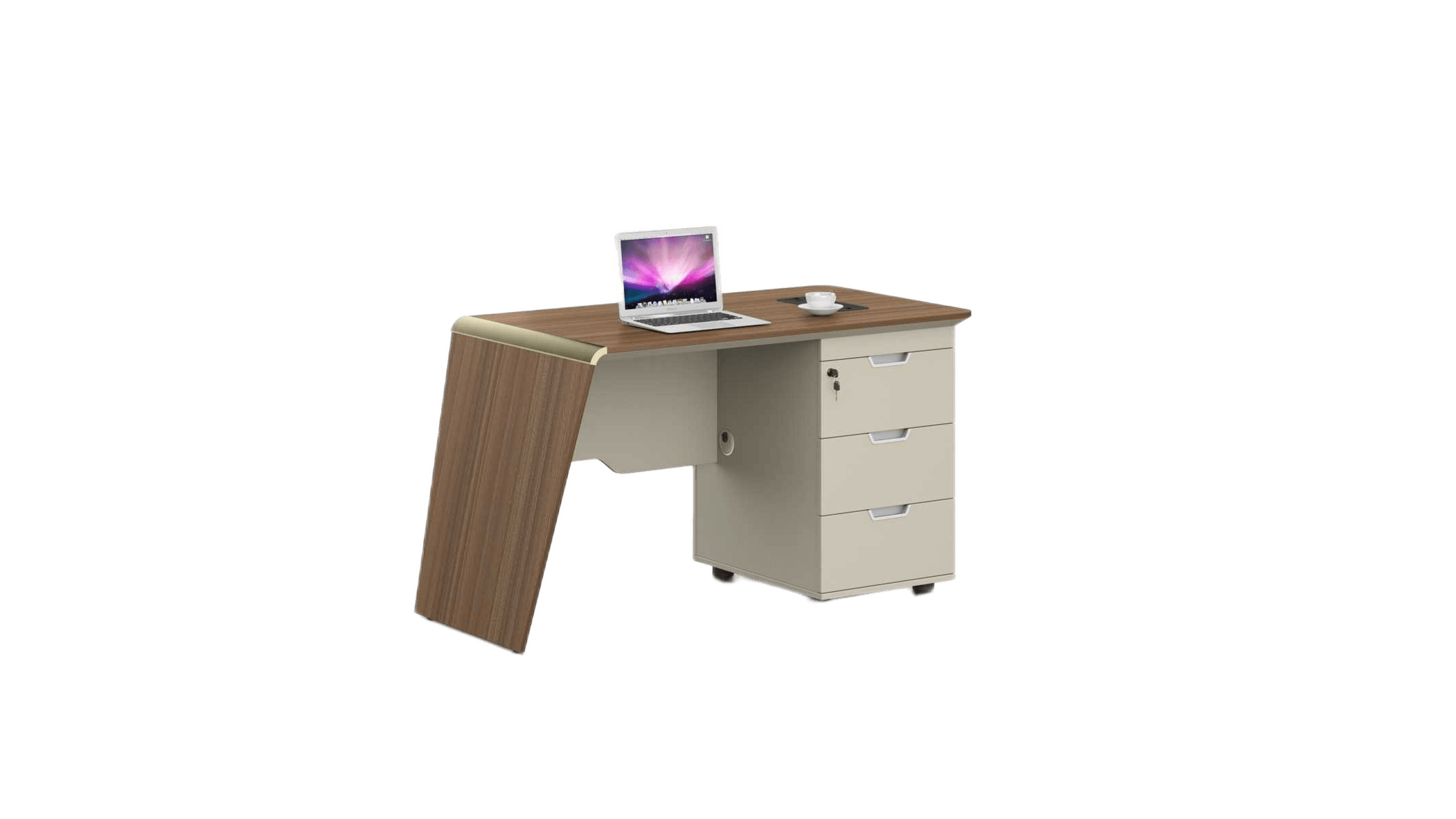 Executive Desk Da05 Australian Oak Db03 Ash Gray Melamine 1400*600*760 Table Top: 1200w*600d