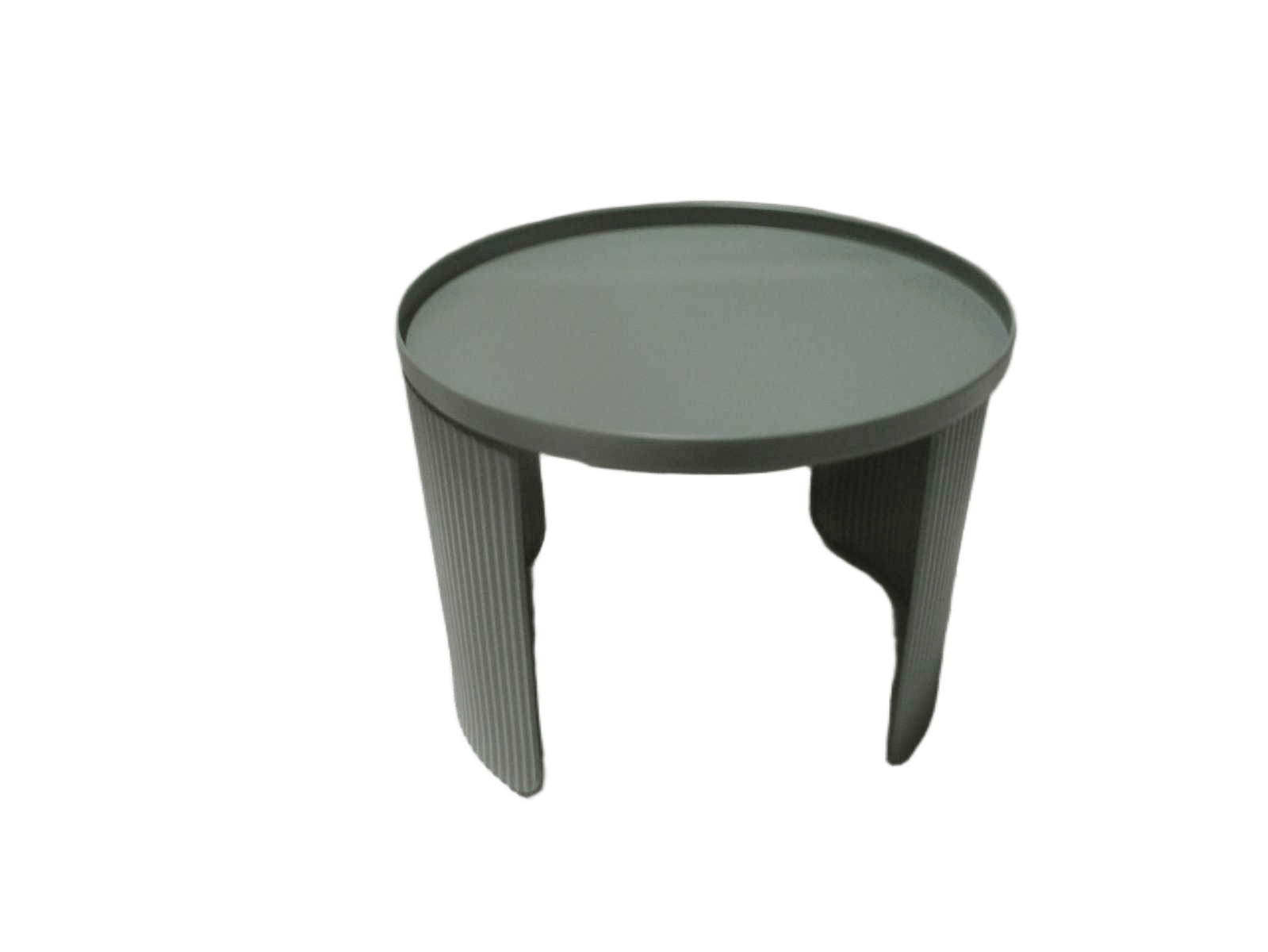 End Table Round Metal Kaki 49,5x49,5x39,5 Cm