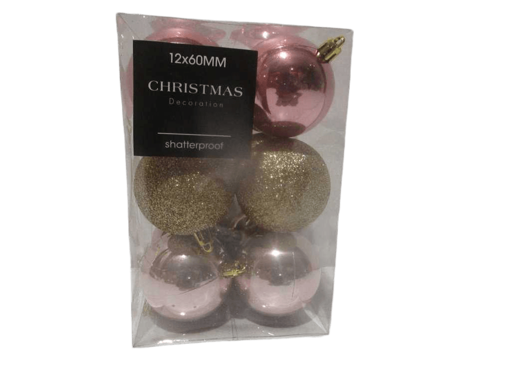 Ball Xmas 60mm S12 Pretty Clr
