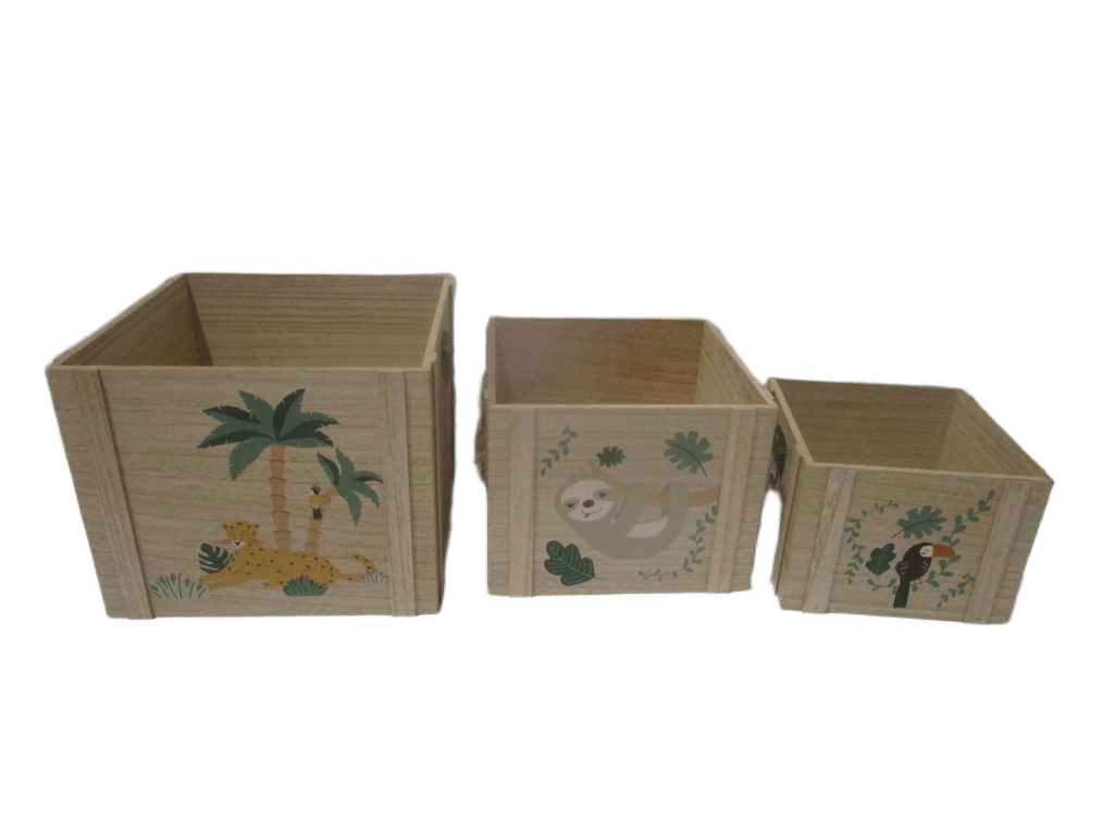 Crates Wooden X3 Jungle