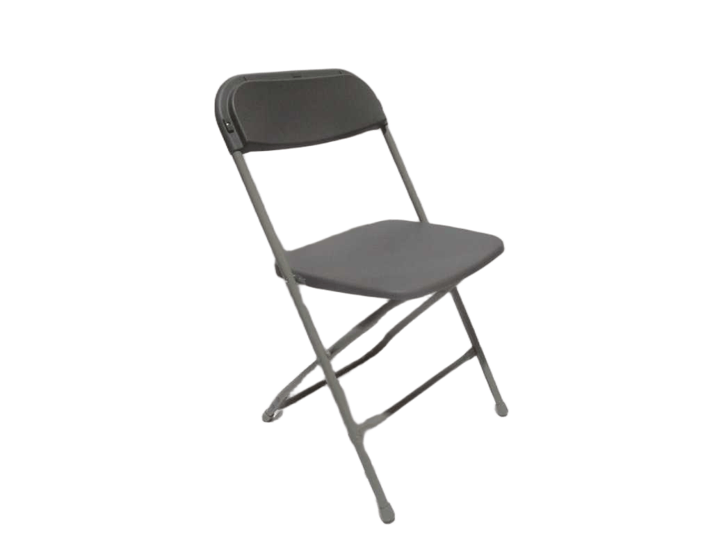Folding Chair, Pp Plastic Steel Frame 19*1mm Max Weight 150kg Grey 44.5*45.7*80cm