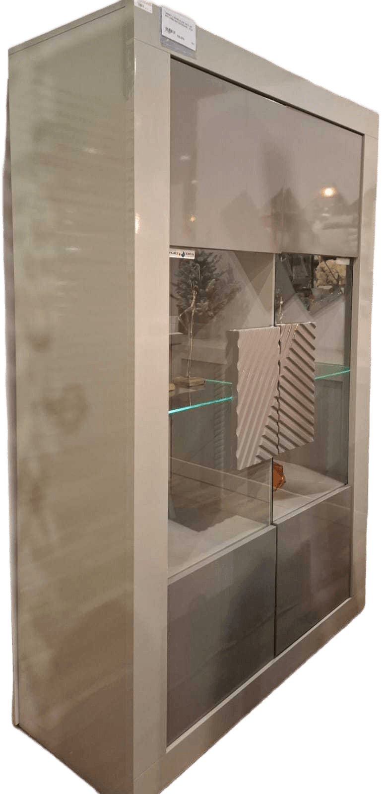 Cabinet 2 Doors Glass With Led