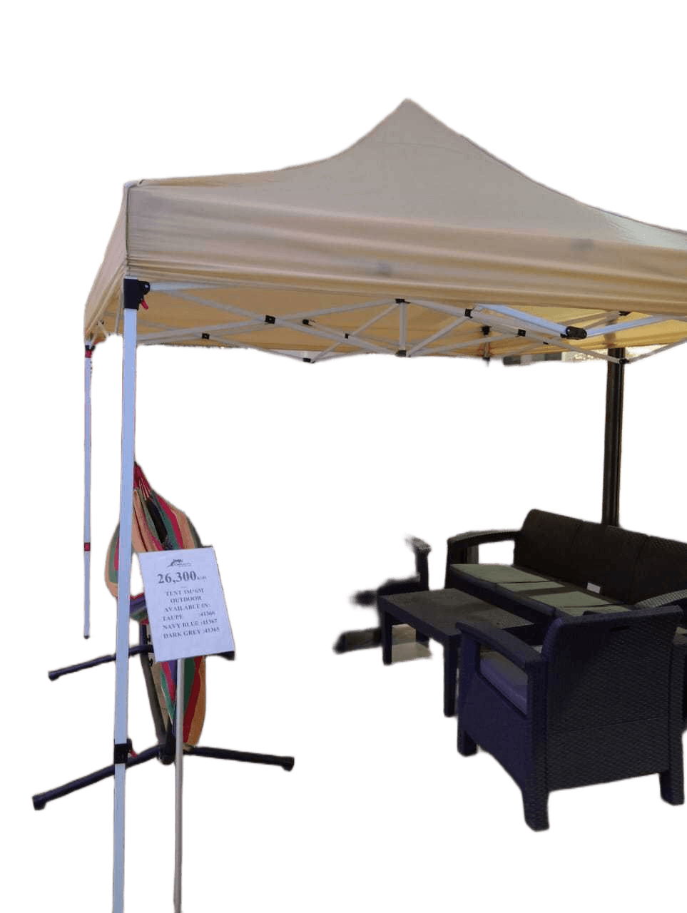 Tent 3m*3m Taupe Outdoor Structure 30mmx30mmx0.6mm 15kg Steel, 1000d Oxford. 420(8)gsm