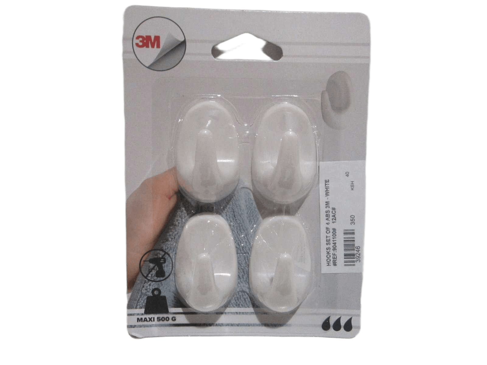Hooks Set Of 4 Abs 3m - White