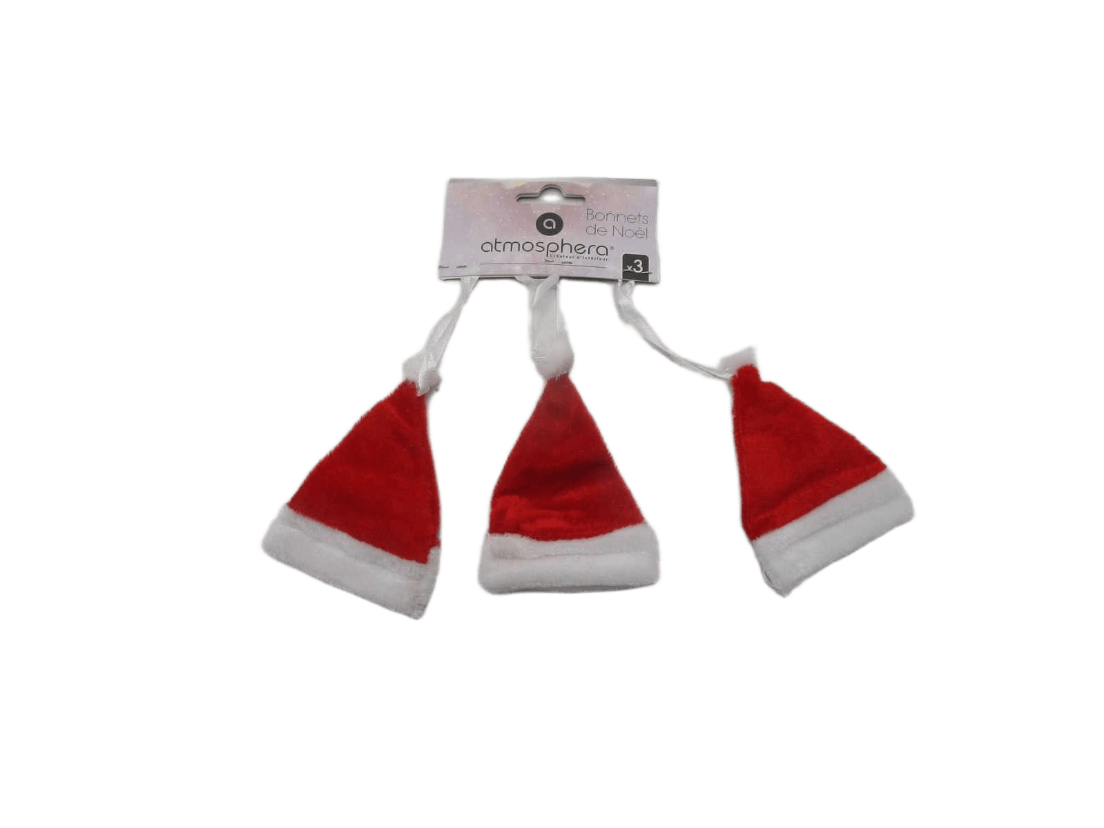 Christmas 3 Santa''s Hats Deco