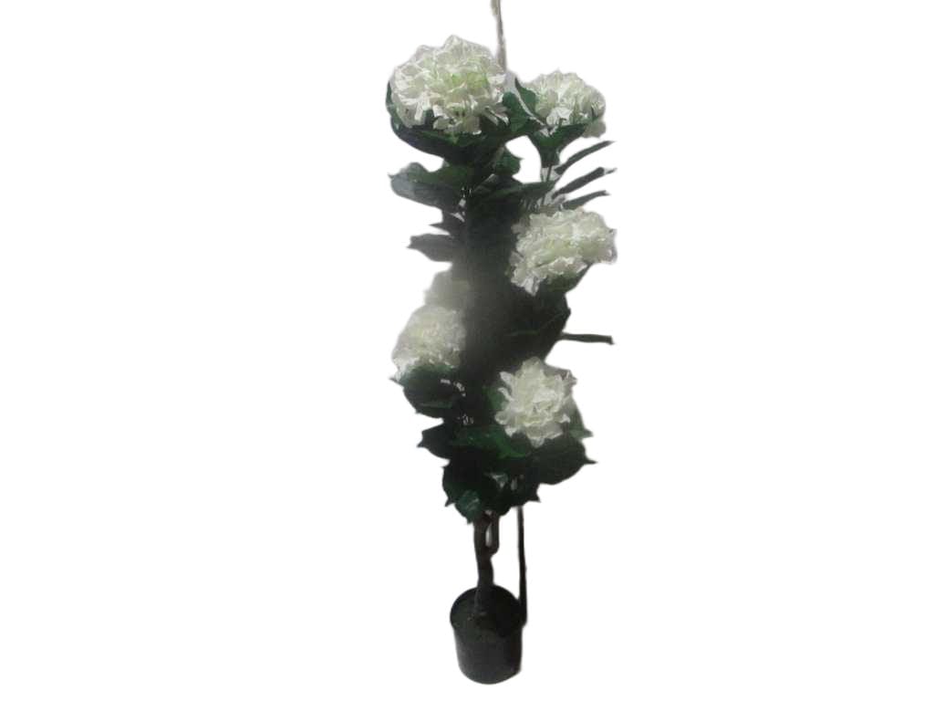 Artificial Plant Hydrangea 7 Flowers Pe Plastic Pot Moq:200pcs 'same White '120cm
