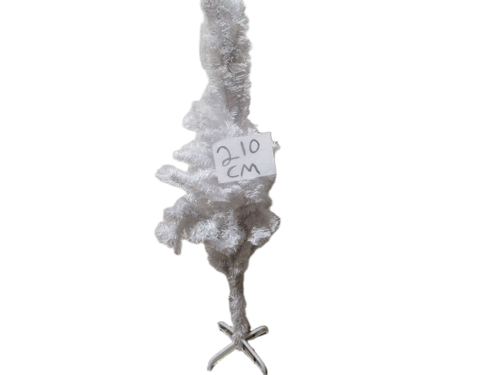Christmas Tree-500 Leaves Pvc Metal White Leg Brown Box White 210cm