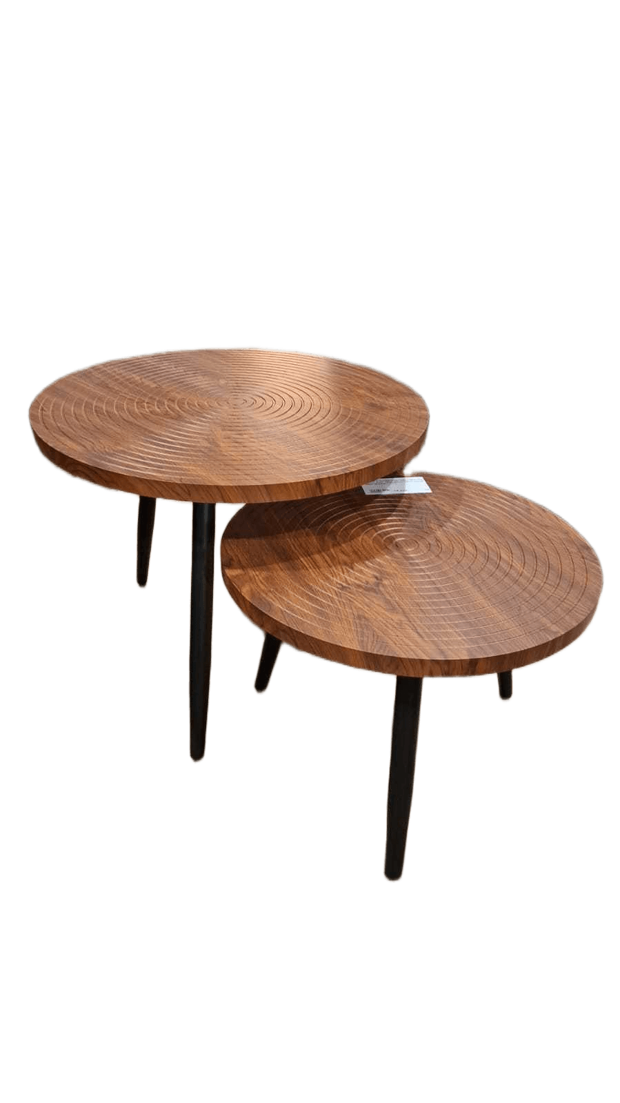 Side Table Set Of 2 Round Mdf+pvc, Metal Feet As Sample F50*37 F60*40