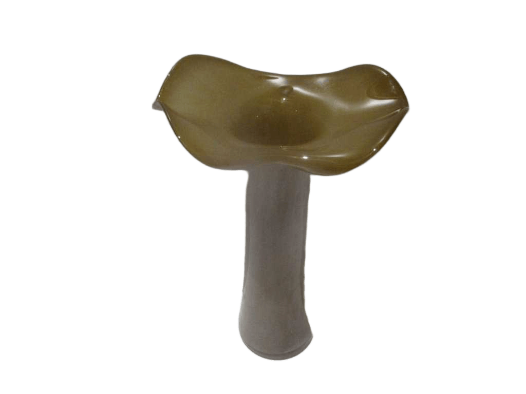 Vase Effect Flower Blow Glass 4,55 Kgs Light Brown 31x21x54 Cm