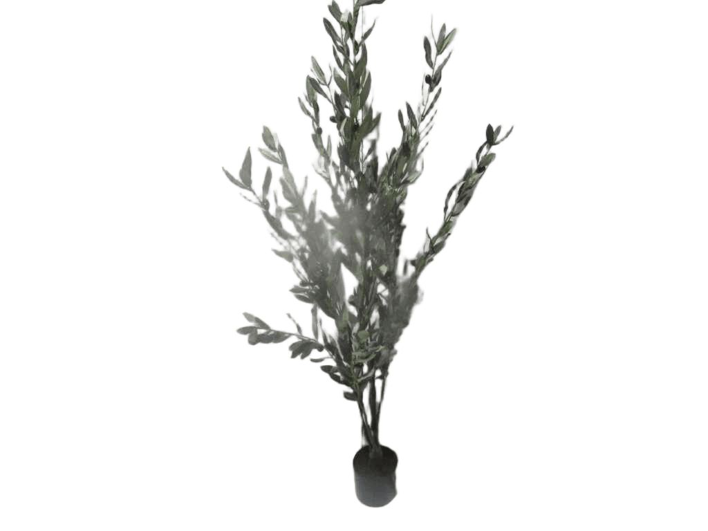 Artificial Tree,olive Polyester Leaf+pu Stem Grey Green 130cm