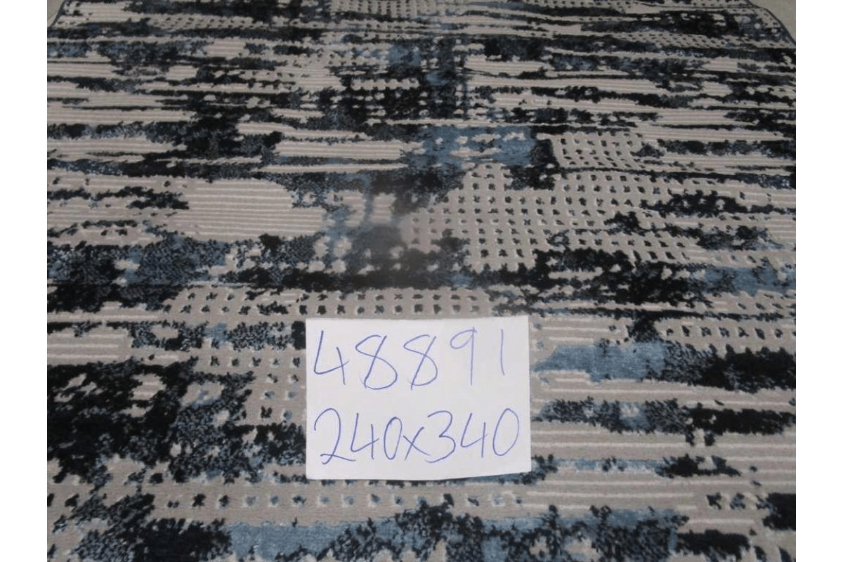 Carpet 240x340 Polyester And Shrink 204,800 Pts/Sqm 9mm Pile Hight 1,350 Grm/Sqm Blue/Grey