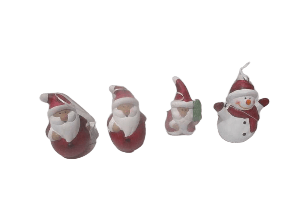 Ceram Santa/Snowman H8cm