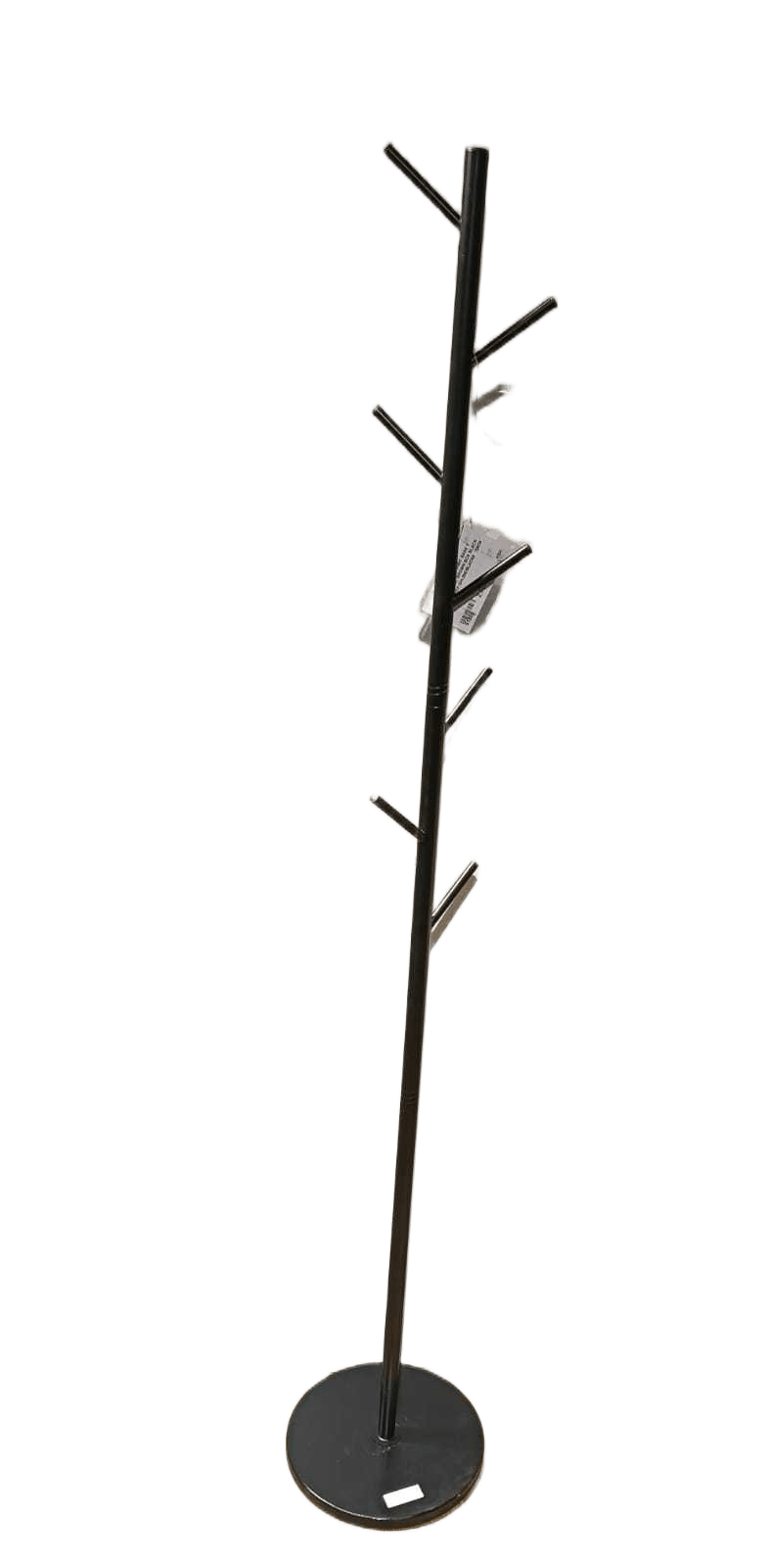 Coat Rack Iron+ceramic Base 7 Hook 25mm Tube Brown Box Black 172cmx28