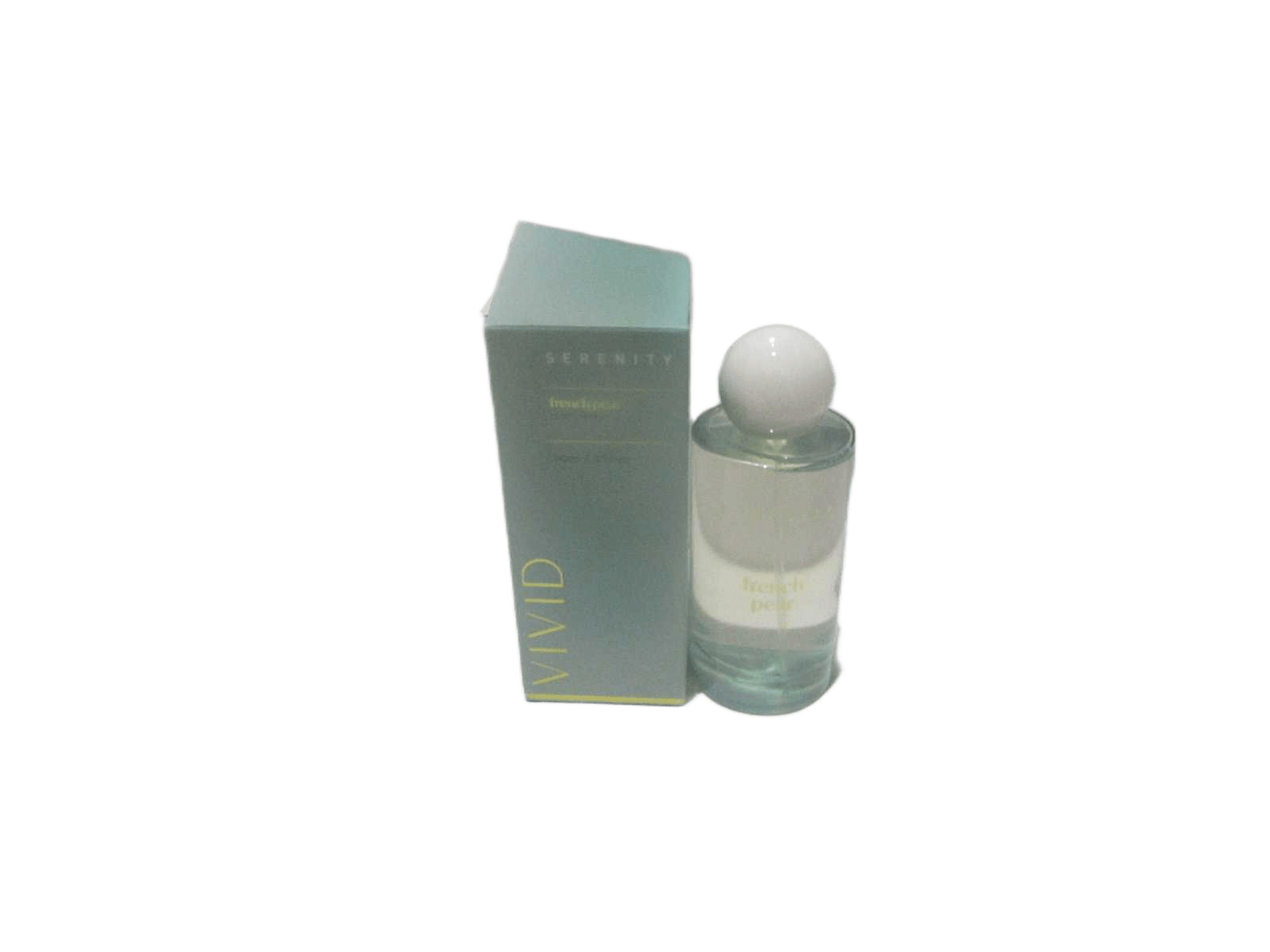 Spray Fragrance French Pear Serenity Fragrance - 110ml 6% Fragrance In Tempered Machine Made Glass Bottle D5xh12cm And Top Round Plastic Colored - Packaging In Coloured Card Board Box Aqua