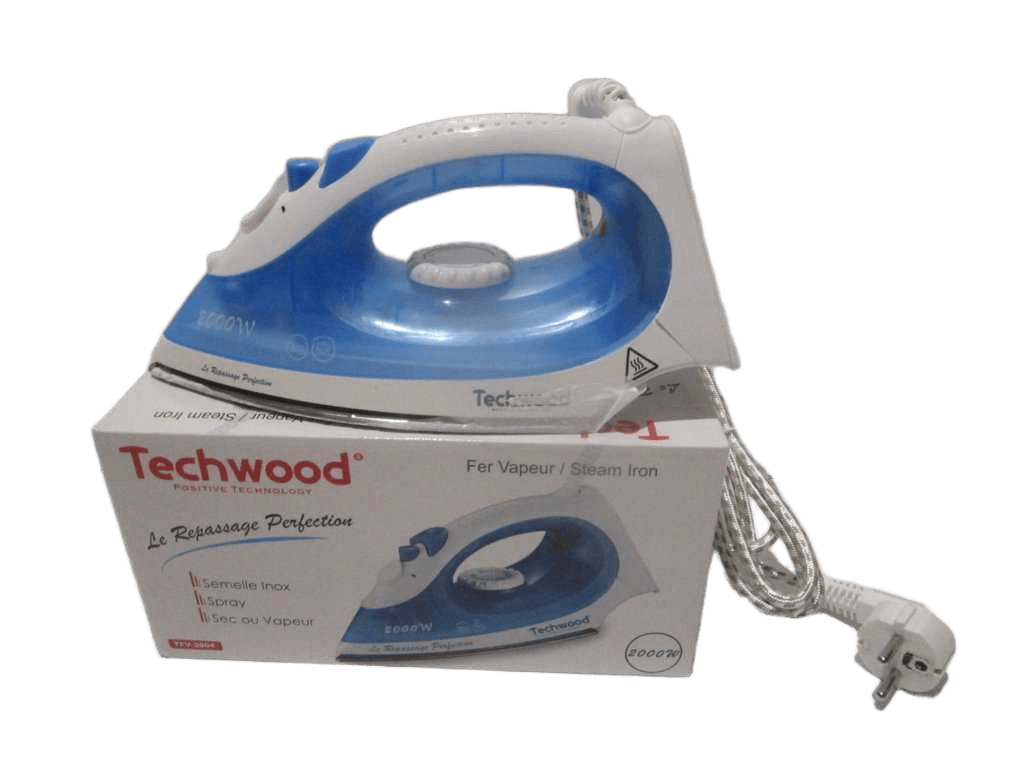 Steam Iron 2000 Watt “spray” And “steam” Buttons Stainless Steel Soleplate Adjustable Thermostat Translucent Tank Visible Water Level Heating Indicator Thermal Protection Power 1800-2000w
