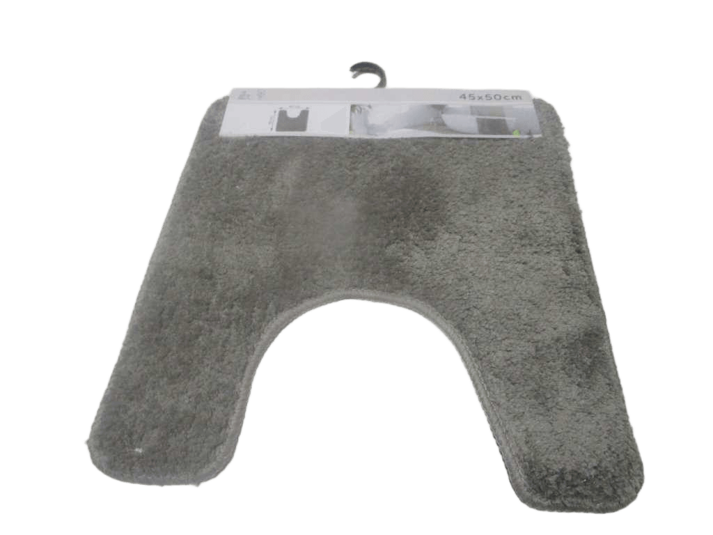 Carpet Contour Wc Microfibre 45x50 Cm Dessous Latex - Taupe