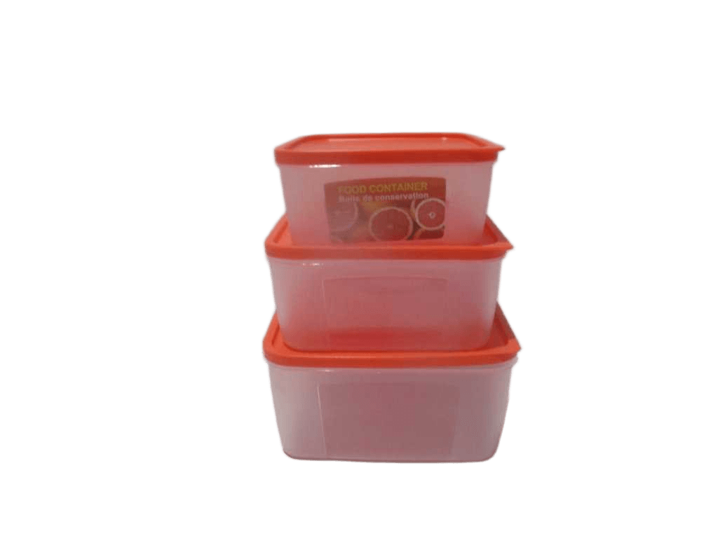 Storage Boxes Set Of 3 Squared Orange Set Of 3 Squared Storage Boxes - Material Pp Box And Pe Orange Lid - Size Small 17,5x17,5x7,6cm 1,5l + Size Medium 20x20x9,3cm 2,5l - Size Big 21,7x21,7x10,7cm 3,7l - Weight 618g