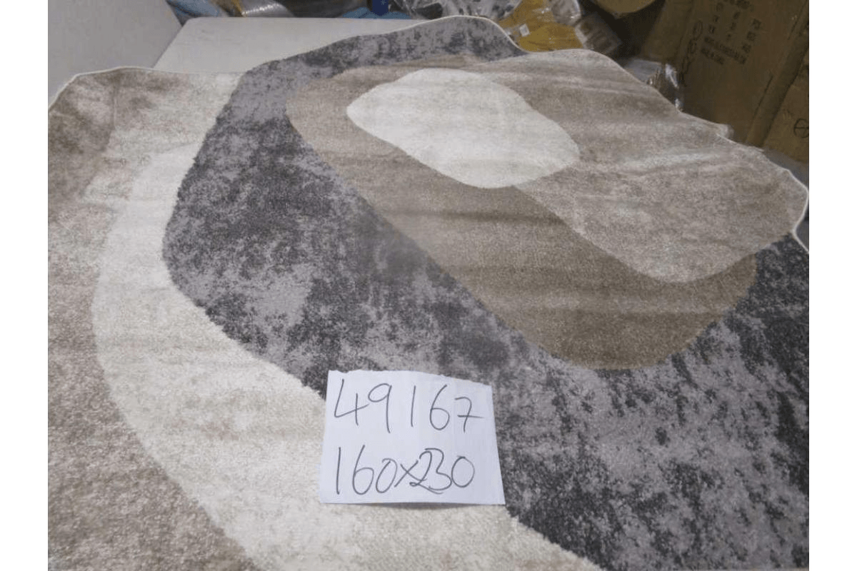 Carpet 160x230 Rio Soft Yarn Headset With Shrink Polyester 2,200 Grm / Sqm 224,000 Pnt/Sqm 12mm Pile Height Free Shape Hjb56 Mink/Cream