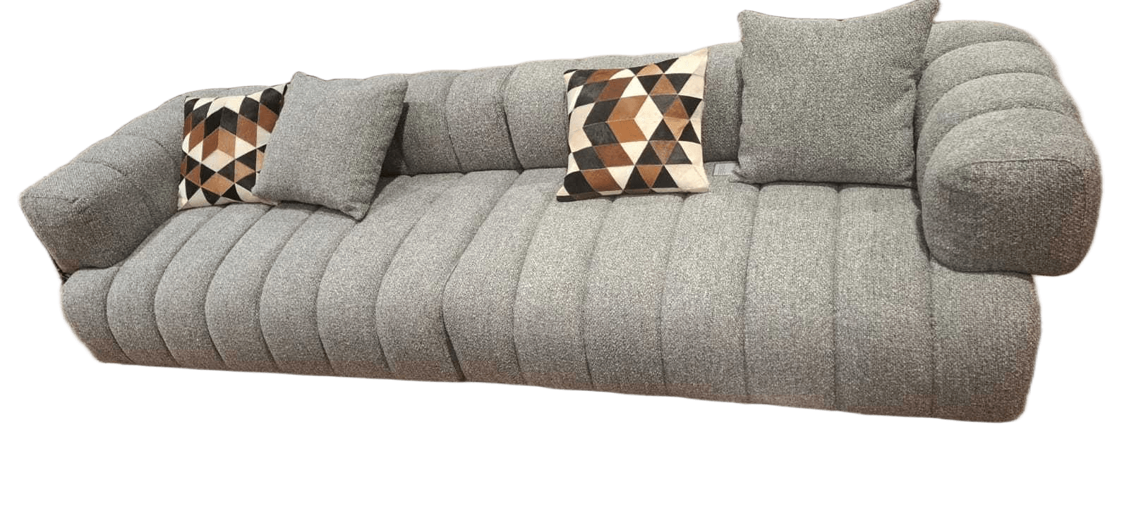 Sofa 4 Seater Grey Nh30173-8 W 2 Cushion Moq:22set 154x106x69 (1pc) 308x106x69 (1 Set)