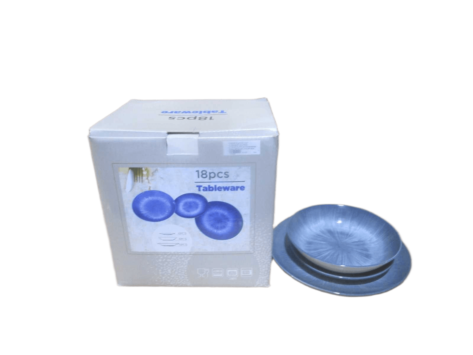 Dinner Platex6 10.5'' 8'' Dessert Platex6 8'' Soup Plate X6 Stoneware Dk Grey 18pcs Set Color Box, Stoneware