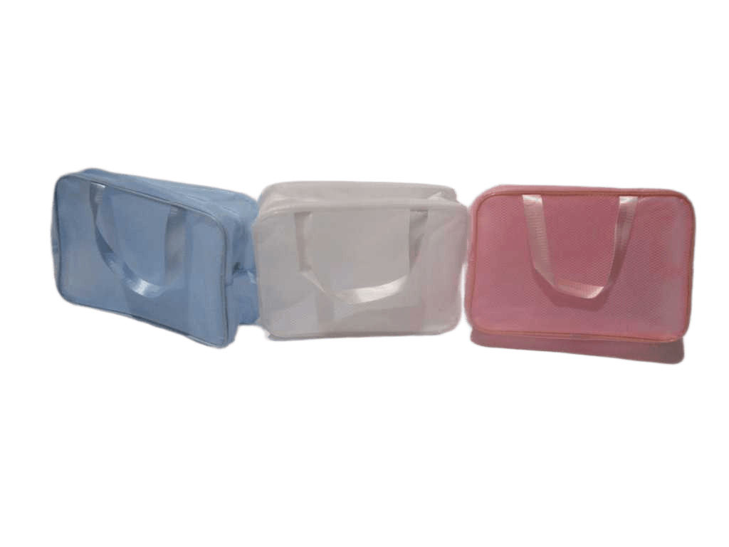 Wash Bag Polyester 3 Col Ass Blue Red Gray 25x17.5x8.5