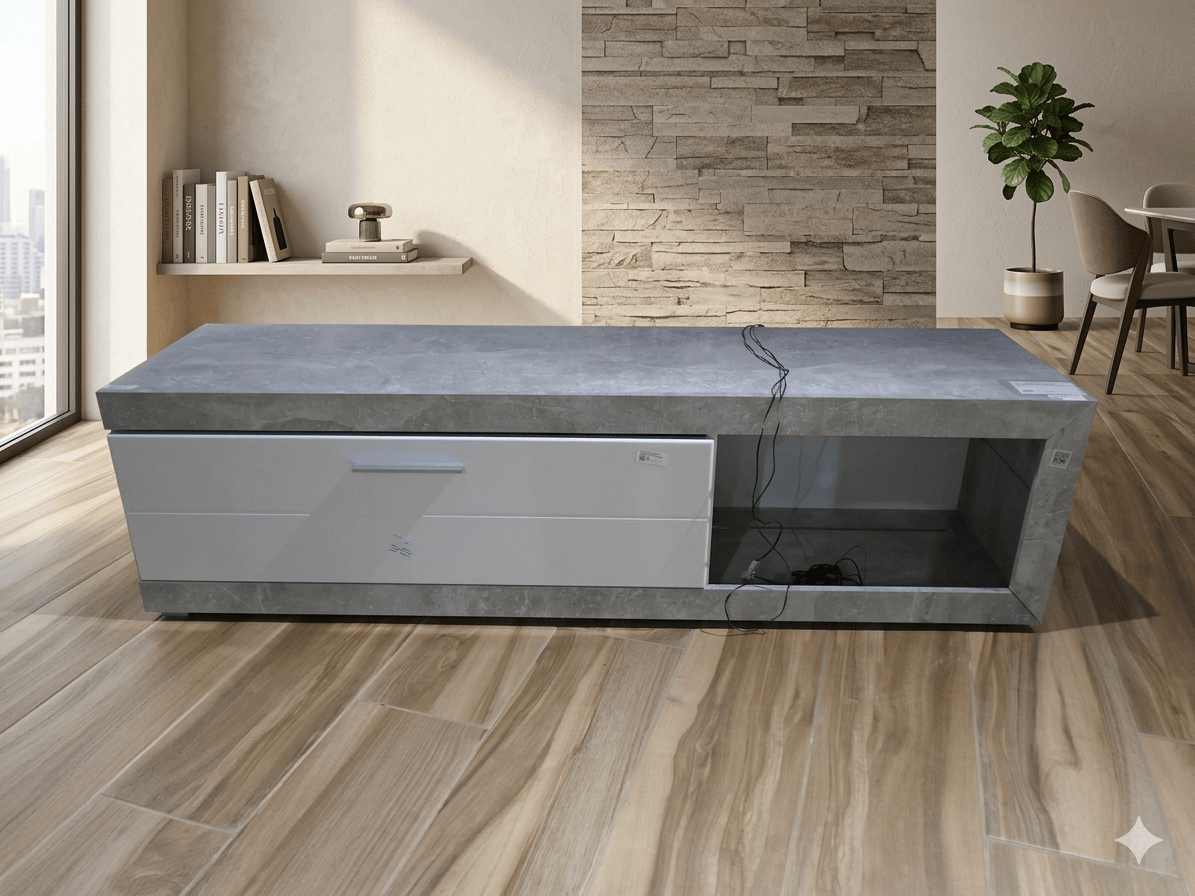 Tv Stand Melamine Faced Chipboard 16mm (Led Light Included )