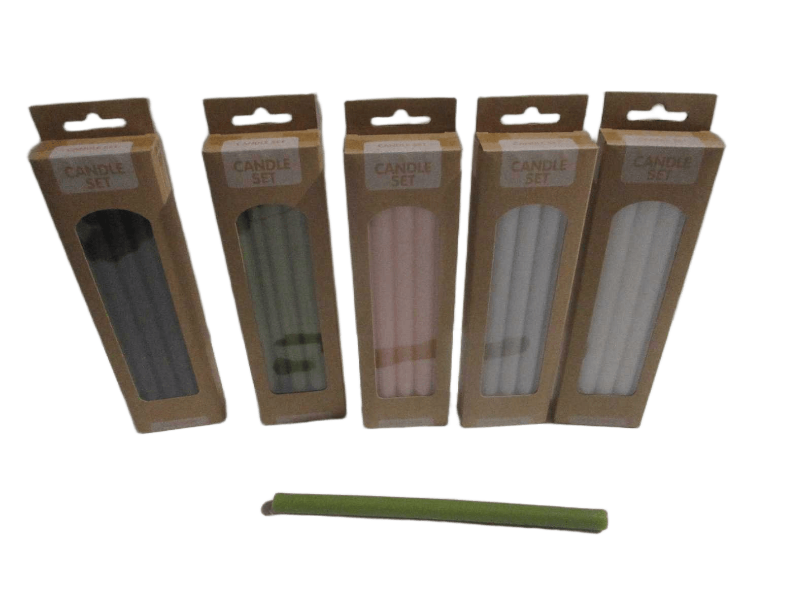 Candle 20cm Set Of 10 5ass