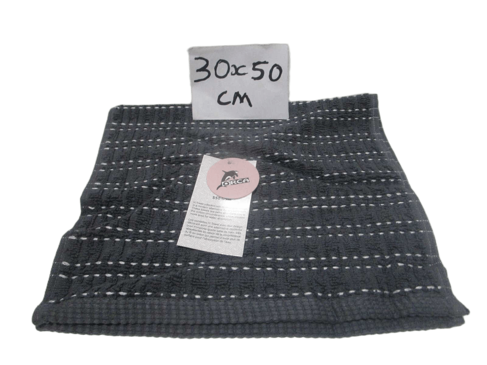 Towel - Plain Dyed Jacquard - Duble Ply 2/20 - 550 Gsm - Combed Cotton - Polyester Insert