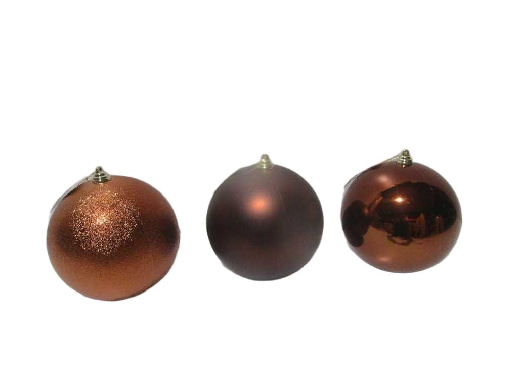 Ball Xmas 180mm Coffee 3ass
