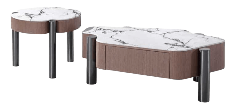 Side Table Mdf+ss 600*600*480