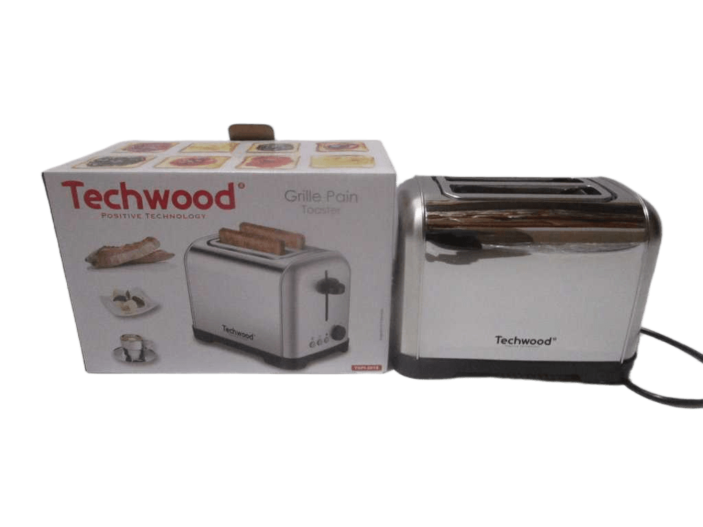 Toaster Stainless Steel 2 Wide Slots 6-Position Browning Control Defrost/Reheat/Stop Function Crumb Tray Power Cord Storage Power: 600-700w