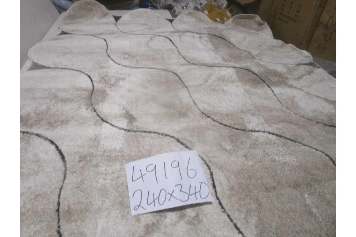 Carpet 240x340 Rio Soft Yarn Headset With Shrink Polyester 2,200 Grm / Sqm 224,000 Pnt/Sqm 12mm Pile Height Free Shape Hja16 Kemik/Cream