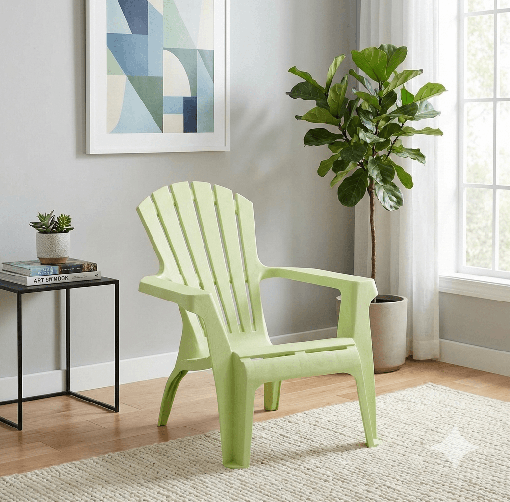 Chair Dolomiti - Stackable High Back Armchair - Green Plastic - Pallet Quantity: 64