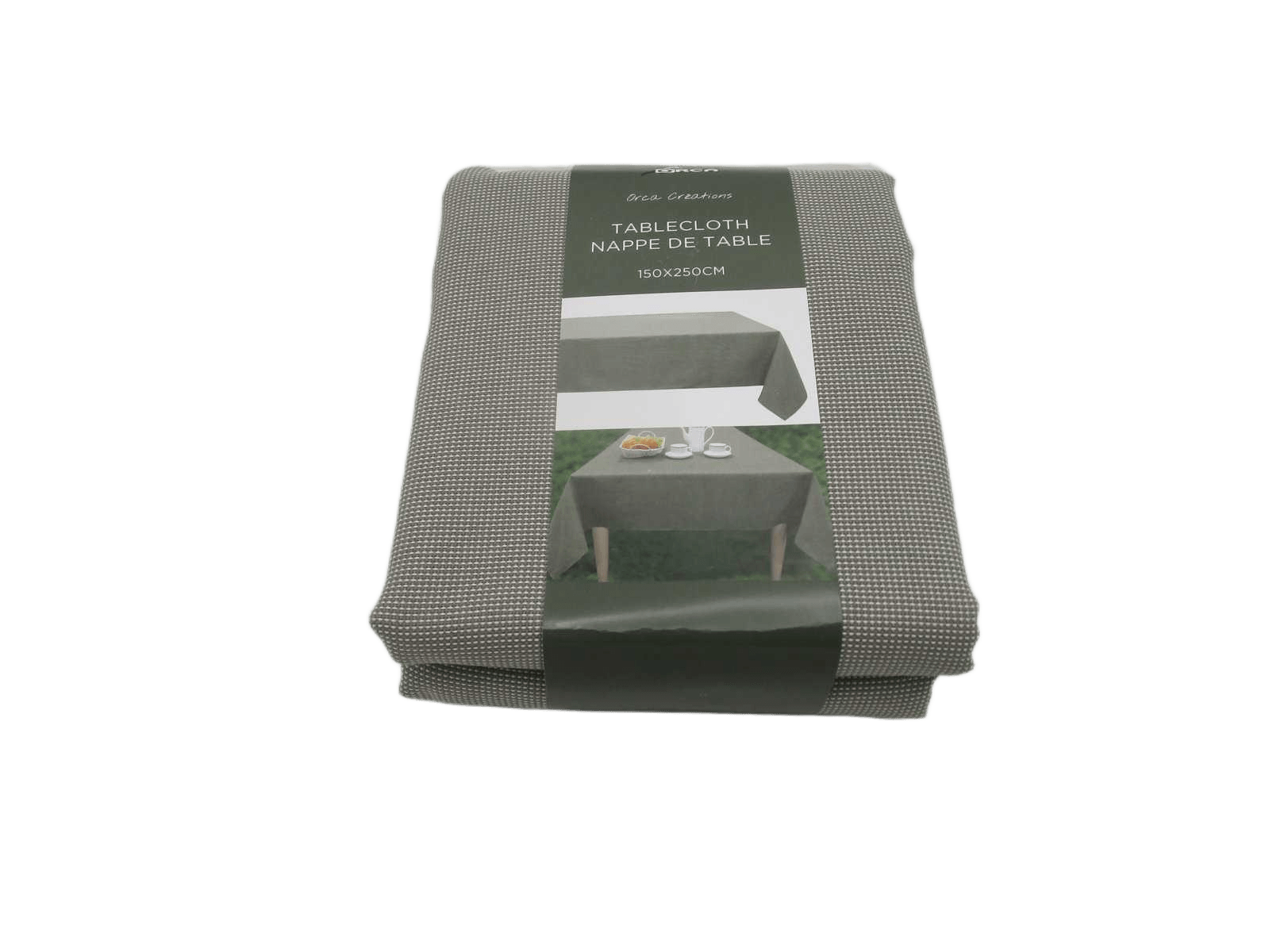 Table Cloth 0,5 End Edge Plastic Hanger Cardboard Stiffner Prited Vertical Band