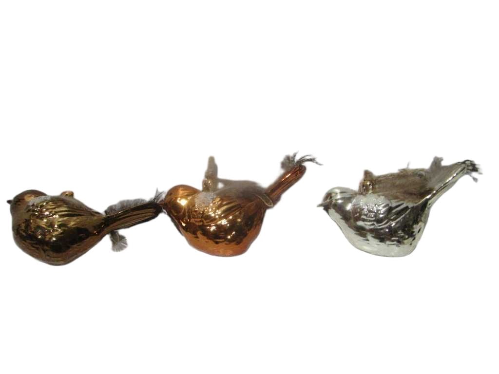 Hang Deco Bird 10x4cm 3ass