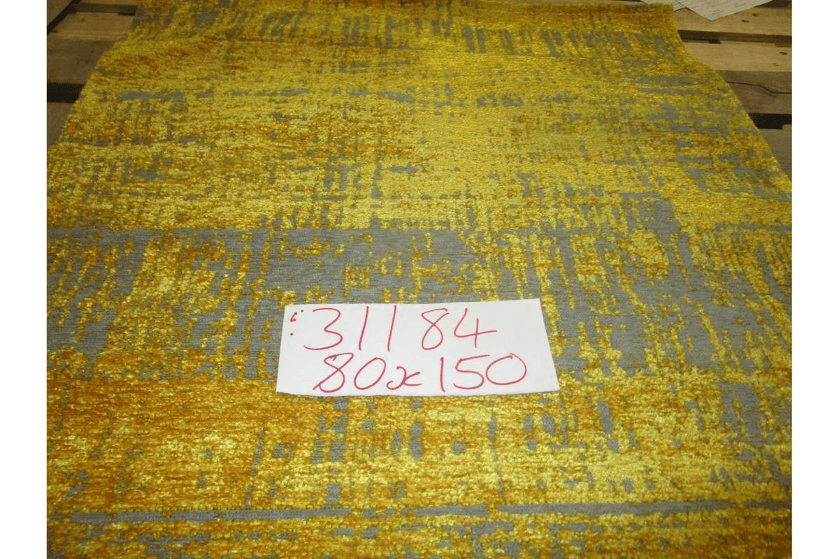 Carpet Porto Yellow 03a 80% Polyester 20% Cotton 1200 Gsm Flat Weave Size:80x150