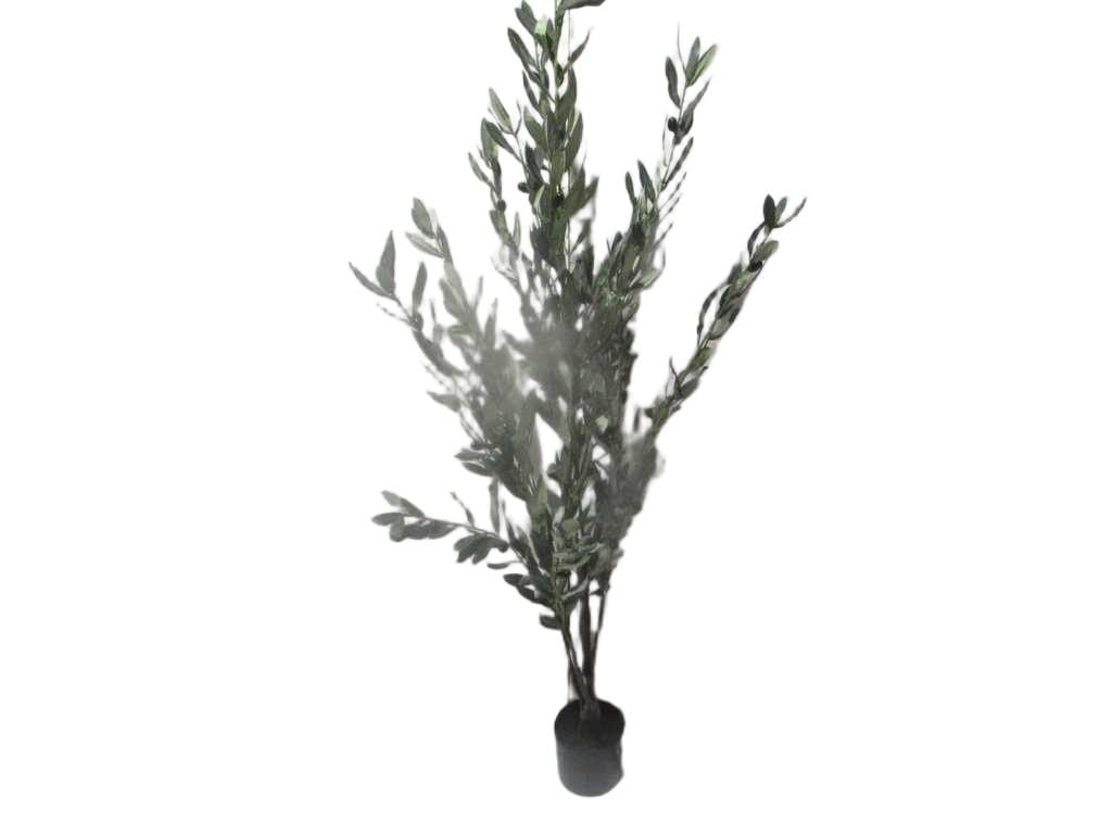 Artificial Tree,olive Polyester Leaf+pu Stem Grey Green 130cm