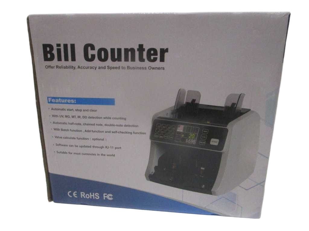 Bill Counter Abs Hopper Capacity500 Bills Stacker Capacity200 Billscounting Speed800/1000/1200 Pcs /Min279x250x247 Mm Power Supplyac 100-240v 50-60hzsize Of Countablenotes50x110 90x190 Mmthickness Of Countable Notes 0.075-0.15 Mm Counting Display Batch