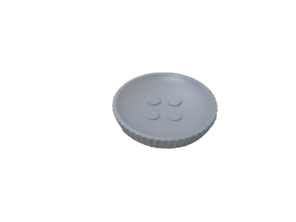 Dish Soap Polyresin Round Striee - Blue Clair
